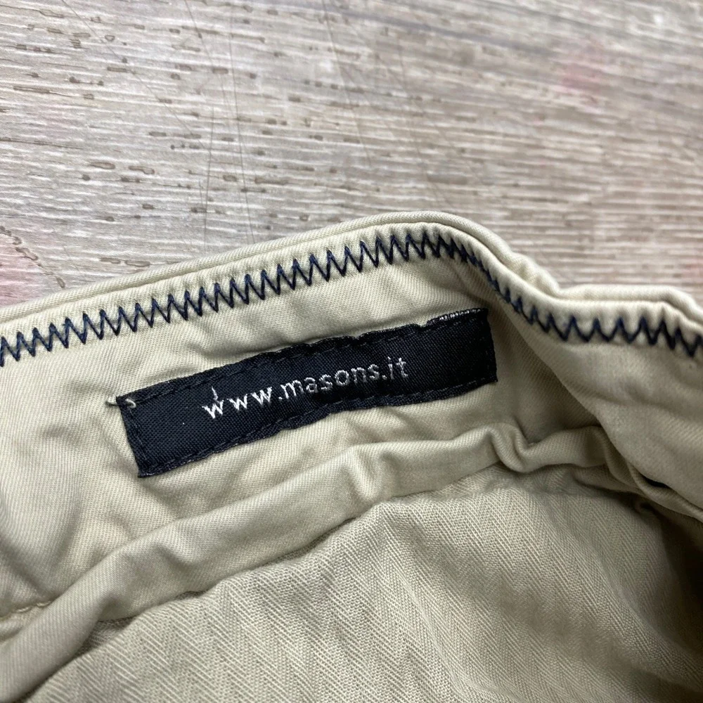 Mason's Chino Shorts Mens 52 Beige Cotton Stretch Forte dei Marmi Casual